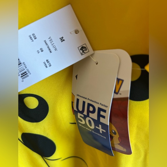 Boys Pokémon Yellow Black Rash Guard UV Protection Dry Fit Tee Shirt SOLD OUT - Picture 6 of 9